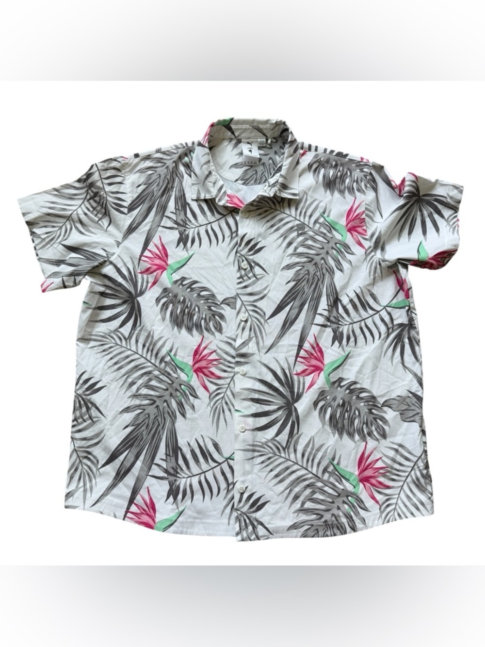 Puma Tropical Button Up Shirt Mens XL Hawaiian Floral Golf Light Performance